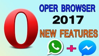 Use WhatsApp And Facebook Messenger Directly From Opera Browser  Opera New Feature 2017 [upl. by Behl]