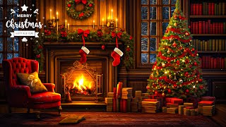 Instrumental Christmas Music with Crackling Fireplace 🎄🔥🎅 Cozy Christmas Ambience 2024 🎁 [upl. by Idnaj]