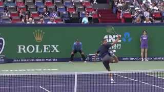 Feliciano Lopez Hits Shanghai Hot Shot Against Youzhny [upl. by Kubiak]