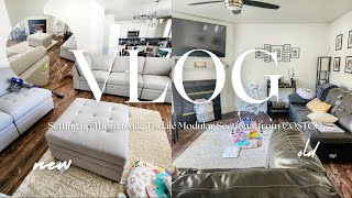 Fall Vlog Setting up Thomasville Tisdale Modular Sectional from COSTCO [upl. by Ertsevlis539]