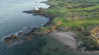 Turnberry Lighthouse Turnberry Ailsa golf course The Ailsa Craig and The Isle of Arran [upl. by Naivaj]