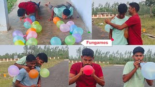 full video  fun with balloon  vamsi games balloon games  naga games  sarath games [upl. by Etnomal543]