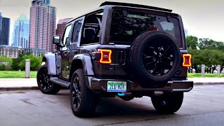 2022 Jeep Wrangler 4xe Sahara and Rubicon PHEV walkaround review jeep wrangler [upl. by Orazal880]