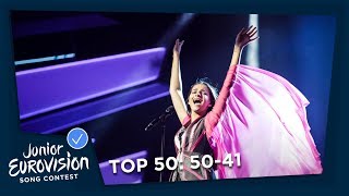 TOP 50 Most watched in 2018 50 TO 41  Junior Eurovision Song Contest [upl. by Okin]