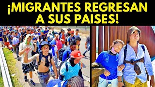 ¡REGRESAN A SUS PAÍSES MIGRANTES COMIENZAN A SALIR DE ESTADOS UNIDOS [upl. by Juley]