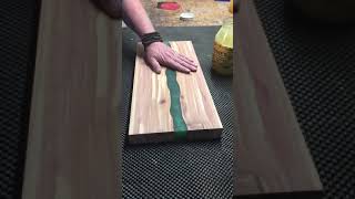 How To Applying Odies oil to cedar and epoxy side table [upl. by Alaj]