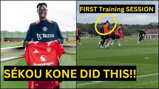 YES🔥Sekou Kone STORMS CARRINGTON training amp Show SKILLS after Officially Unveiled for Man United [upl. by Batsheva]