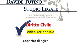 Diritto Civile  Video lezione n2 Capacità di agire e diritti della personalità [upl. by Camille170]