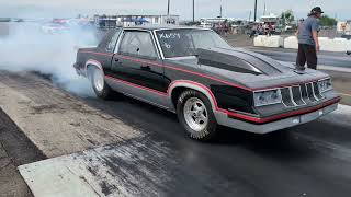 1987 Olds Cutlass vs Datsun Z drag race [upl. by Searby]