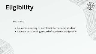 University of Sydney International Scholarship [upl. by Elamef710]