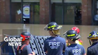 Toronto floods Heavy rainfall prompts nursing home evacuation in Mississauga [upl. by Nnyre179]