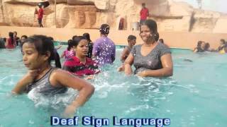 LDS Deaffamilydeaf friends amp LDS kids Wave Pool at Wonderla Amusement parkBangaloreISL [upl. by Milak]