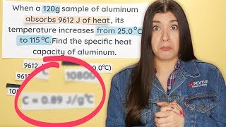 Calorimetry Examples How to Find Heat and Specific Heat Capacity [upl. by Simah]