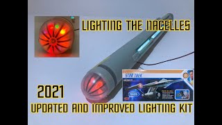 Updated Lighting Kit  Lighting the Nacelles 1350 USS Enterprise Lighting kit by Polar Lights [upl. by Alexine]