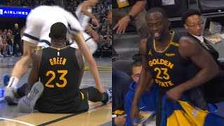 Draymond Green trips Zach Edey then says quotfk youquot to ref after ejected vs Grizzlies [upl. by Isoj]