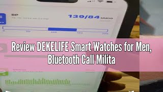 Review DEKELIFE Smart Watches for Men Bluetooth Call Military Smart Watch Waterproof Fitness Track [upl. by Natye]