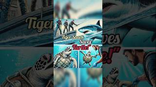 quotHero Shark Rescues Trapped Sea Turtlequot🦈🐢shorts​ wholesome ​ heartwarming ​ story ​ animals ​ [upl. by Enilarak373]