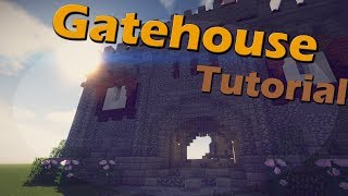 EASY Medieval Castle GateHouse tutorial  Minecraft 112 Creative [upl. by Carpet921]