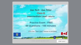 Class B Gas Fitter  Alberta  Test 60 Q  Intermediate Level  CANCSA  B1491 CANCSA B1492 [upl. by Euginimod]