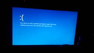 CRT TV Smashes Has BSOD Old Videos [upl. by Ibloc]