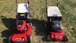 Toro Recycler Personal Pace Lawn Mower Comparison Model 20025 and Model 20333  September 10 2015 [upl. by Inaliel757]