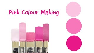 Pink Colour Making  How to make Pink Colour  Acrylic Colour Mixing  Almin Creatives [upl. by Anirehs706]