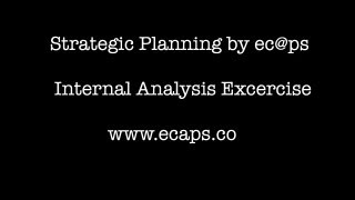 Strategic Planning Internal analysis of your organisation [upl. by Radie992]