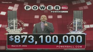 Powerball Numbers March 27 2024  8731 million jackpot [upl. by Marti]