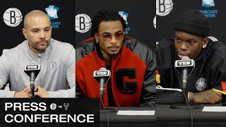 Jordi Fernández Nic Claxton and Dennis Schröder Postgame Press Conferences vs Bucks [upl. by Ahtelahs]