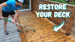 Restore Your Deck  Make an old weathered deck look like new again [upl. by Suchta]