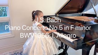 JS Bach  Piano Concerto No5 in F minor BWV1056 I Allegro [upl. by Farmer]