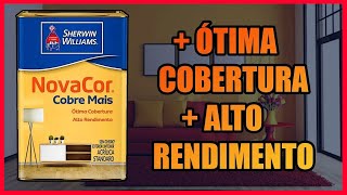 SherwinWilliams Tinta Acrílica NOVACOR Cobre Mais Sem Cheiro e Com Alto Rendimento [upl. by Auqinal]