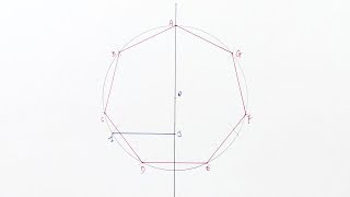 construct a regular heptagon inside a circle StepbyStepApproximate drawing [upl. by Nawed]