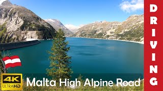 Driving in Austria 14 Malta Hochalmstrasse Malta High Alpine Road 4K 60fps [upl. by Airual]