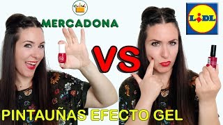 PINTAUÑAS EFECTO GEL LIDL VS MERCADONA Sin kathon cg [upl. by Suirauqram]