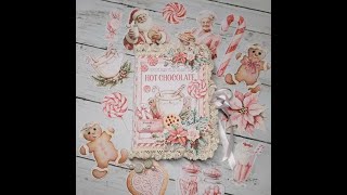 Présentation d un petit carnet quot Recettes de Noël quot avec le kit d octobre de Shabby Art Boutique 🥰 [upl. by Terces]