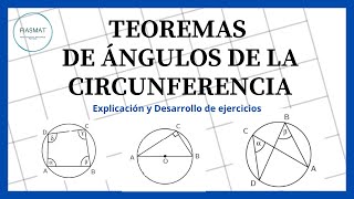 Teoremas de ángulos de la circunferencia  Ejercicios resueltos [upl. by Ballou]