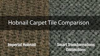 24x24 Peel and Stick Carpet Tile Comparison  Imperial Hobnail and Smart Transformations [upl. by Norra3]