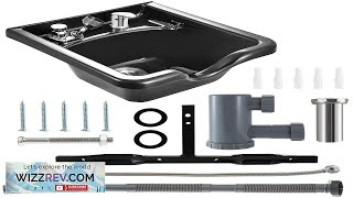 VEVOR Shampoo Bowl Sink Black ABS Plastic Salon and Spa Hair Sink Review [upl. by Cullan]