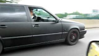 Volvo 850 T5R Flat Black Hahn Turbo Highway Pull [upl. by Thorfinn40]