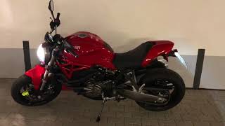 Ducati Monster 821 2018 Sound Check Stock Exhaust [upl. by Meggs363]