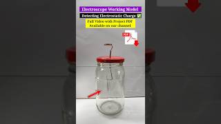 Physics project Working Model for class 12 amp class 10  Electroscope project  Electrostatic model [upl. by Nhguavad]