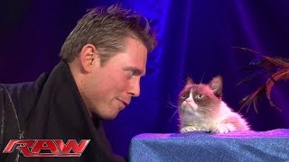 The Miz tries to recruit Grumpy Cat as a costar Raw November 17 2014 [upl. by Ferdinande]