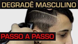 CORTE DE CABELO MASCULINO  CURSO EM VÍDEO CORTE DEGRADÊ [upl. by Synned]