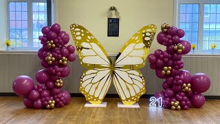 Butterfly Backdrop With Balloon Garlands [upl. by Dennett]