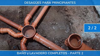 Como instalar los desagues de un baño paso a paso  Parte 2 [upl. by Aniraz]