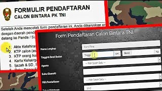 CARA DAFTAR ONLINE TNI AD LENGKAP STEP BY STEP  SYARAT MASUK TNI AD  BAHAN MASUK TNI AD [upl. by Neeroc925]