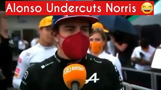 Alonso Undercuts Norris 😂 From Ziggo Sport Interview [upl. by Viens]