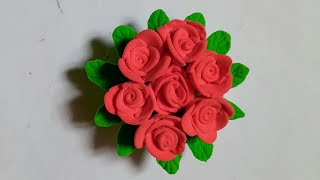 ক্লে দিয়ে গোলাপ ফুল বানানো দেখুন  Make rose using clay [upl. by Yneffit365]