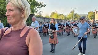 Evening Parade through Argyll Street  Cowal Gathering 2024  PART ONE [upl. by Enhpad911]